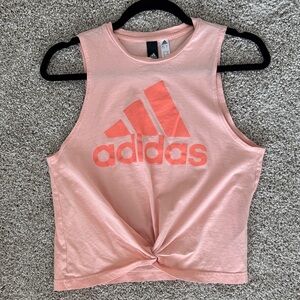 Adidas Coral Twist Front Crop Top